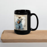 Funky Grooves Black Glossy Mug - Beyond T-shirts